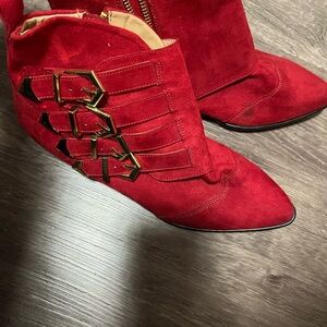 Red Buckle Boots